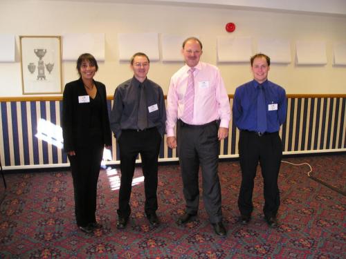 8 Sep 2004<br />Alan Wilson, Managing Director Wessex Trains with Bali, Mike and Jon at the 1st Annual Bugle Conference